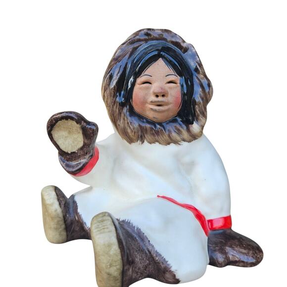 Vintage Intuit Figurine Set C,Alan Johnson Alaska Eskimo Benny 1963 Dinah 1982 - Picture 4 of 10